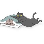 寒い時はくっついて仲良し
