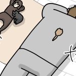 人間が飛び起きる音